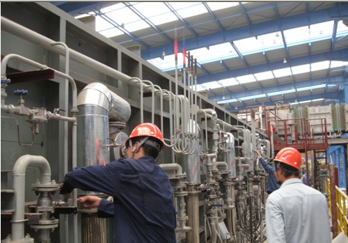 首鋼遷鋼CA-6連續(xù)脫碳退火涂層機(jī)組烘爐結(jié)束